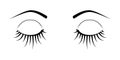 Closed eyes eyelash extensions