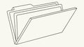 Closed file folder icon representing secure documents and efficient storage, vector design Generative AI Royalty Free Stock Photo