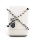 Closed fridge with chain and lock Royalty Free Stock Photo