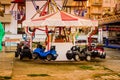 Closed Funfair In Fall Season