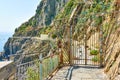 Closed gate of The Love Road in Cinque Terre Royalty Free Stock Photo