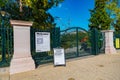 Closed gate at Washington museum during political crisis Royalty Free Stock Photo