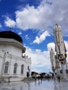 Closed Giant Umbrellas of Baiturrahman Grand Mosque