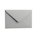 Closed Gray Envelope on White Background address blank Royalty Free Stock Photo