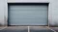 Closed gray roller shutters