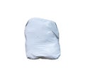 Closed grey poly plastic mailer parcel doll bag for delivery shipping packaging isolated on white background , clipping path