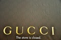 Closed Gucci store in Italy