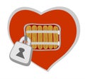 Closed heart Royalty Free Stock Photo