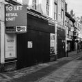 Closed High Street Retail Outlet To Let With No People Royalty Free Stock Photo