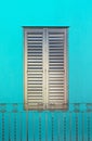 Closed Iron Window, Bo Kaap, Cape Town Royalty Free Stock Photo