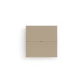 Closed isometric box top view. paper parcel. Realistic carton. Vector illustration