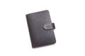 Closed leather agenda isolated on a white background Royalty Free Stock Photo