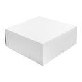 Closed light cardboard box for a hamburger or cake Royalty Free Stock Photo