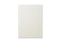 A closed light cream colored notebook isolated on white background Royalty Free Stock Photo