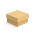 Closed Little Cardboard Box Icon Vector for Packaging