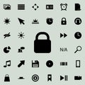 closed lock icon. Detailed set of minimalistic icons. Premium graphic design. One of the collection icons for websites, web design Royalty Free Stock Photo