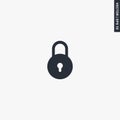 Closed lock, premium quality flat icon Royalty Free Stock Photo