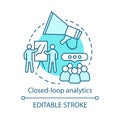 Closed-loop analytics concept icon Royalty Free Stock Photo