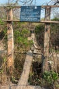 Closed for maintenance,broken wooden bridge,near to waterfalls,Don Khone Island,4000 Islands,Southern Laos