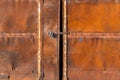 Closed metal door with lock Royalty Free Stock Photo