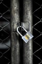 Closed metal lock door Royalty Free Stock Photo