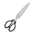 Closed metal scissors with black handle Royalty Free Stock Photo