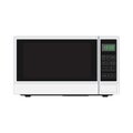 Closed microwave oven isolated on a white background Royalty Free Stock Photo