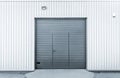 Closed modern garage or warehouse doors