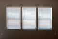 Closed Modern White Window Blinds