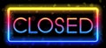 Closed Neon Sign