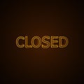 CLOSED neon sign.