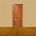 The closed oak door