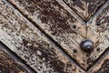 Closed Old vintage wood Door with lock Royalty Free Stock Photo