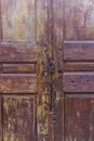 closed old vintage wooden door Royalty Free Stock Photo