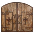 Closed old wooden gate Royalty Free Stock Photo