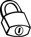 closed padlock vector illustration Royalty Free Stock Photo