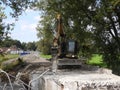 Demolition of culvert on the road 9
