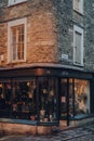 Closed Pilea plant shop on a street in Frome, UK