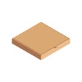 Closed pizza box isometric icon