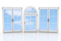 Closed plastic windows Royalty Free Stock Photo