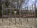 Closed playground in Corona time Royalty Free Stock Photo