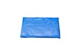 Closed polythene blue envelope delivery shipping online  isolated on white background , clipping path Royalty Free Stock Photo