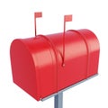Closed postage mailbox. 3d rendering. Royalty Free Stock Photo