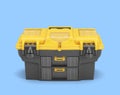 Closed professionsl tools case 3d render on blue background Royalty Free Stock Photo