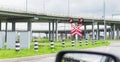 Closed railway crossing with traffic light