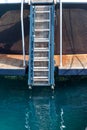 Yachts Telescopic Gangway. Isolated. Copy Space. Royalty Free Stock Photo