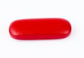 Closed red glasses case on white background Royalty Free Stock Photo