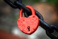 The closed red padlock Royalty Free Stock Photo