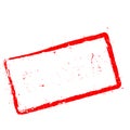 Closed red rubber stamp isolated on white. Royalty Free Stock Photo