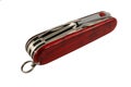 Closed red swiss army knife Royalty Free Stock Photo